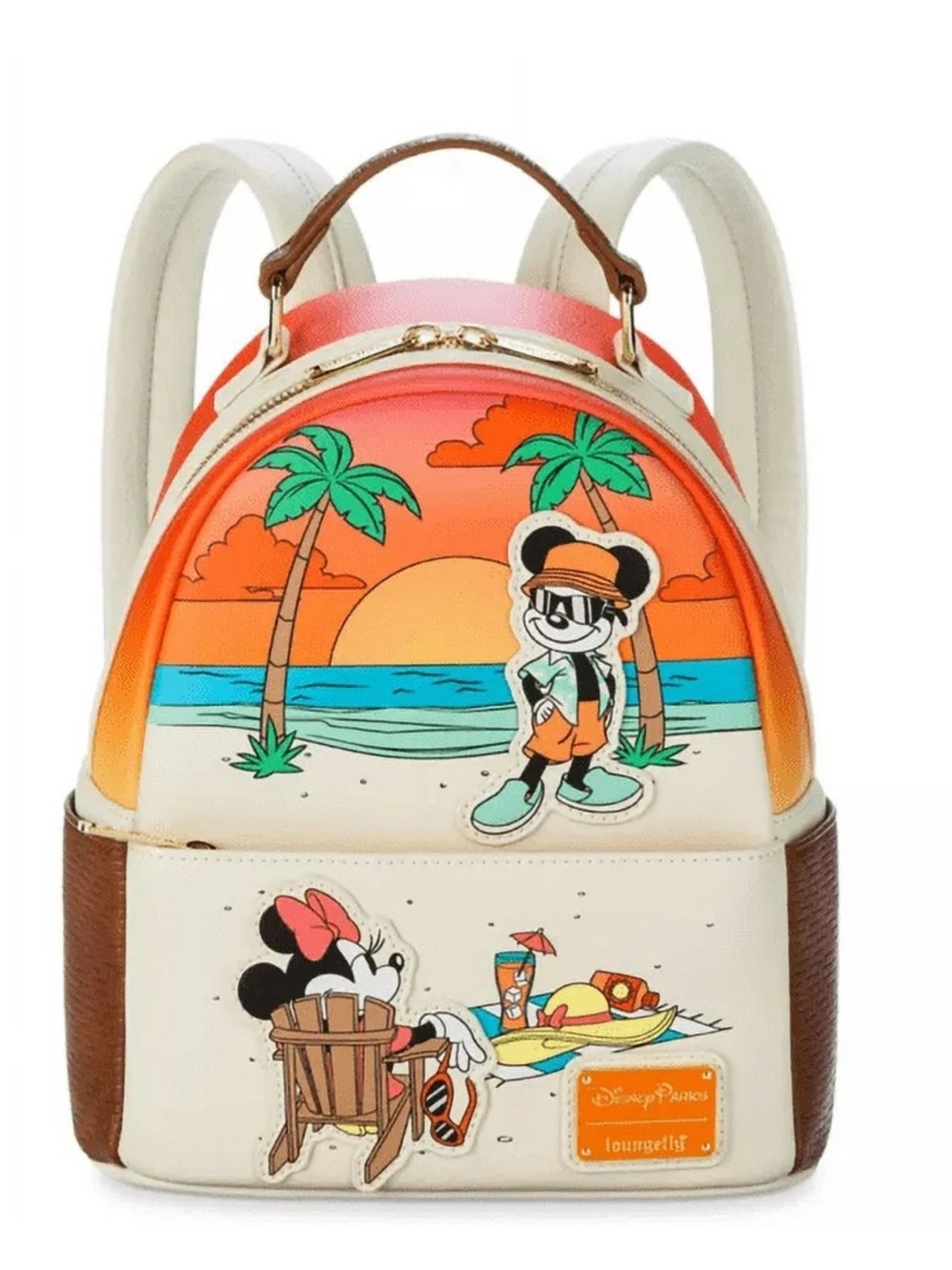 Mickey Minnie Summer At The Beach Glow in the dark Loungefly Mini Backpack